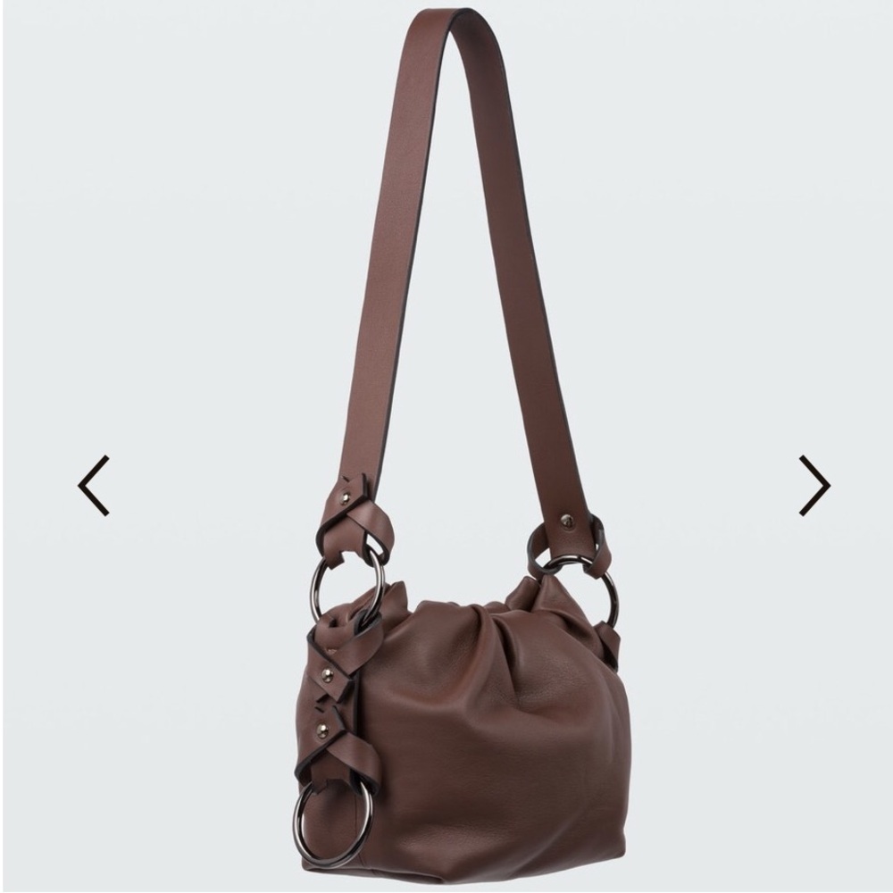 NWT $590 Dorothee Schumacher REAL Leather Put A Ring On It Pouch Bag Crossbody